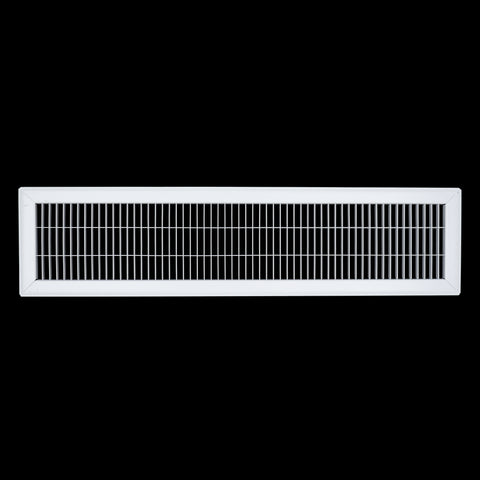 6"x30" Heavy Duty Return Air Floor Grille | Walkable White | Out. Dim.: 7-3/4"W X 31-3/4"H