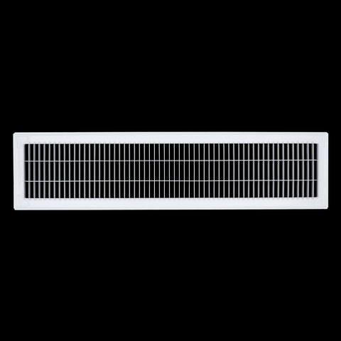 6"x30" Heavy Duty Return Air Floor Grille | Walkable White | Out. Dim.: 7-3/4"W X 31-3/4"H
