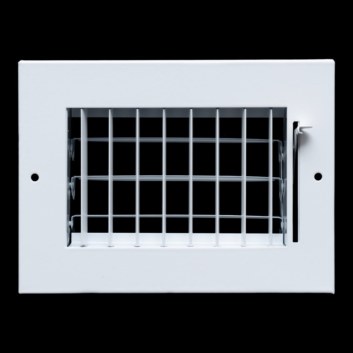 6x4 Steel Adjustable Air Vent Cover | Supply Register for Wall & Ceiling | White | Outer Dimension: 7-3/4"W X 5-3/4"H