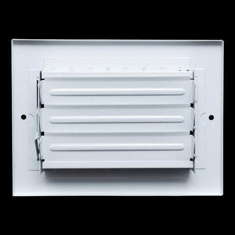 6x4 Steel Adjustable Air Vent Cover | Supply Register for Wall & Ceiling | White | Outer Dimension: 7-3/4"W X 5-3/4"H