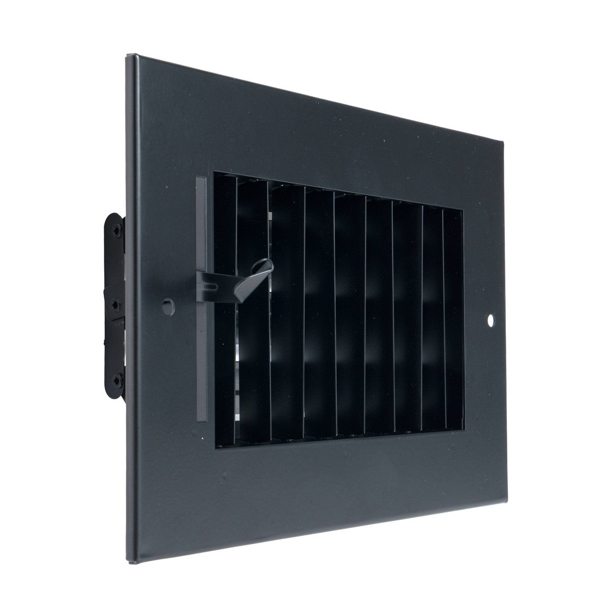 6x4 Steel Adjustable Air Vent Cover | Supply Register for Wall & Ceiling | Black | Outer Dimension: 7-3/4"W X 5-3/4"H