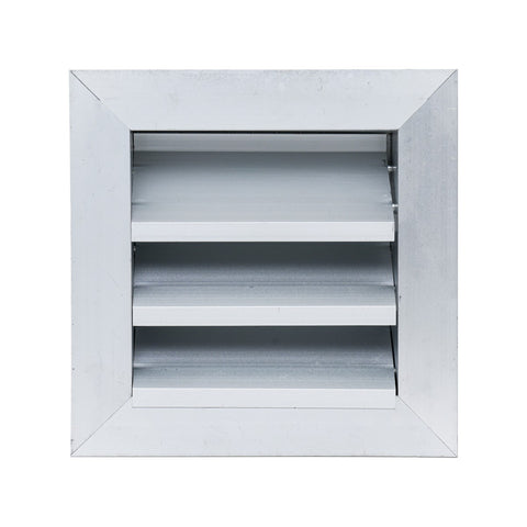 6"x6" Anodized Aluminum Exterior Wall Vent | Outer Dimension: 8"W X 8"H