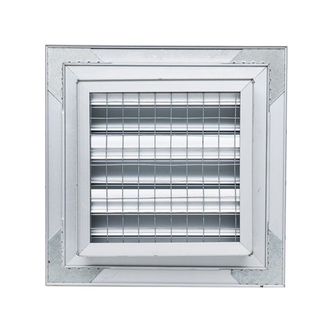 6"x6" Anodized Aluminum Exterior Wall Vent | Outer Dimension: 8"W X 8"H