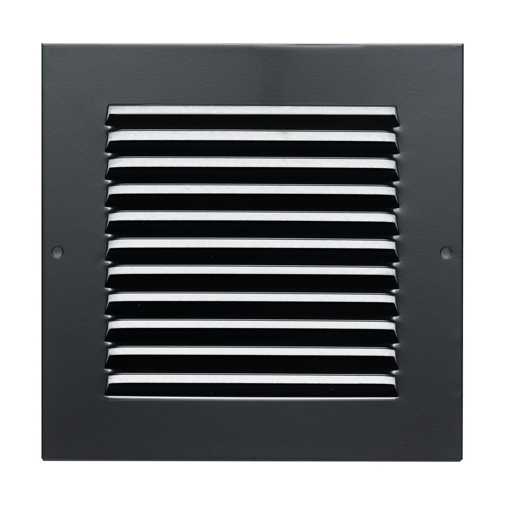 6"x6" Steel Return Air Grille – HVAC Cold Air Intake Vent Cover, Black | Out. Dim.: 7-3/4"W X 7-3/4"H