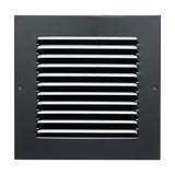 6"x6" Steel Return Air Grille – HVAC Cold Air Intake Vent Cover, Black | Out. Dim.: 7-3/4"W X 7-3/4"H