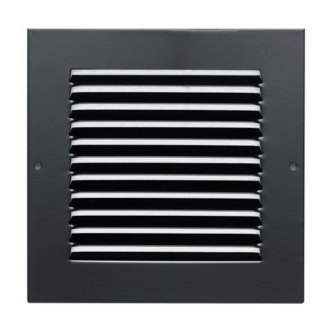 6"x6" Steel Return Air Grille – HVAC Cold Air Intake Vent Cover, Black | Out. Dim.: 7-3/4"W X 7-3/4"H