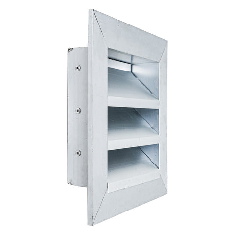 6"x6" Anodized Aluminum Exterior Wall Vent | Outer Dimension: 8"W X 8"H
