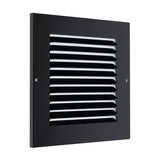 6x6 Black Steel Return Air Grille, High-Airflow HVAC Cold Air Intake for Wall & Ceiling