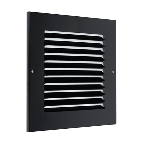 6"x6" Steel Return Air Grille – HVAC Cold Air Intake Vent Cover, Black | Out. Dim.: 7-3/4"W X 7-3/4"H