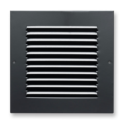 6"x6" Steel Return Air Grille – HVAC Cold Air Intake Vent Cover, Black | Out. Dim.: 7-3/4"W X 7-3/4"H