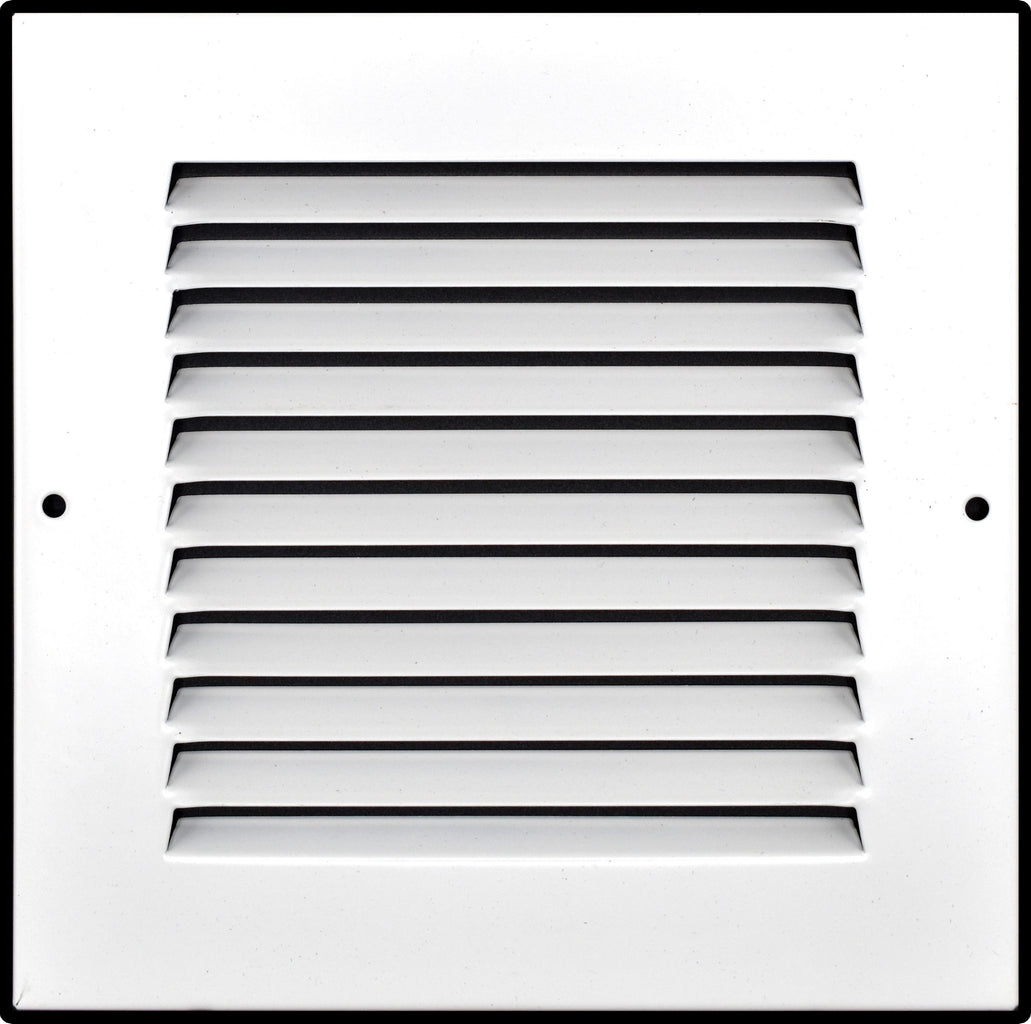 Steel Return Air Grille – HVAC Cold Air Intake Vent Cover, White | Out. Dim.: 7-3/4"W X 7-3/4"H
