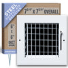 Handua Steel Adjustable Air Supply HVAC Grille | White Vent Cover Grill for Sidewall and Ceiling