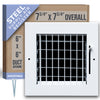 Handua Steel Adjustable Air Supply HVAC Grille | White Vent Cover Grill for Sidewall and Ceiling