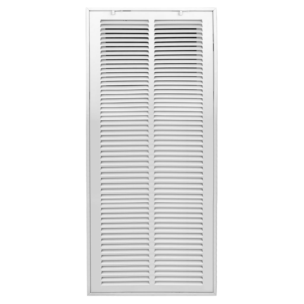 airgrilles 14" x 30" duct opening - filter included hd steel return air filter grille for sidewall and ceiling fil-7rafg1-wh-14x30 756014653076 - 1