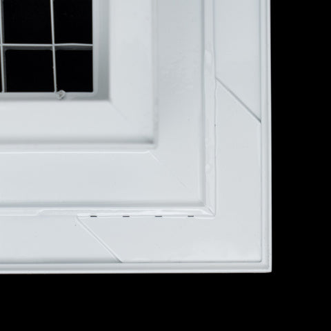 24"x24" Aluminum Eggcrate Return Air Filter Grille for Sidewall and Ceiling | White | Out. Dim.: 26-1/4"W X 26-1/4"H