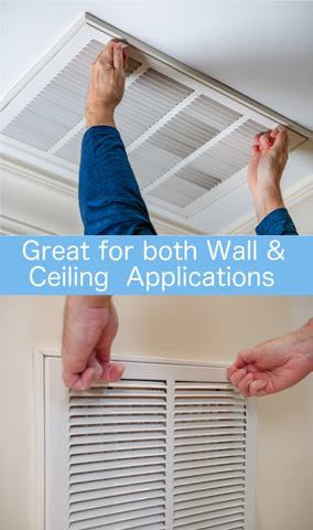 24" X 18" Duct Opening | Steel Return Air Filter Grille [Fixed Hinged] for Sidewall and Ceiling | Outer Dimensions: 26 5/8"W X 20 5/8"H