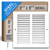 Handua Steel Return Air Grille | Vent Cover Grill for Sidewall and Ceiling, White