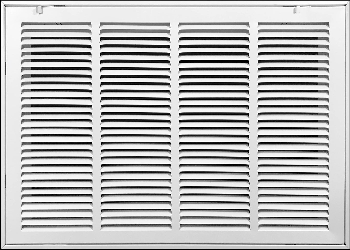 airgrilles 24" x 12" duct opening steel return air grille for sidewall and ceiling hnd-flt-1rag-wh-24x12 752505984063 - 1