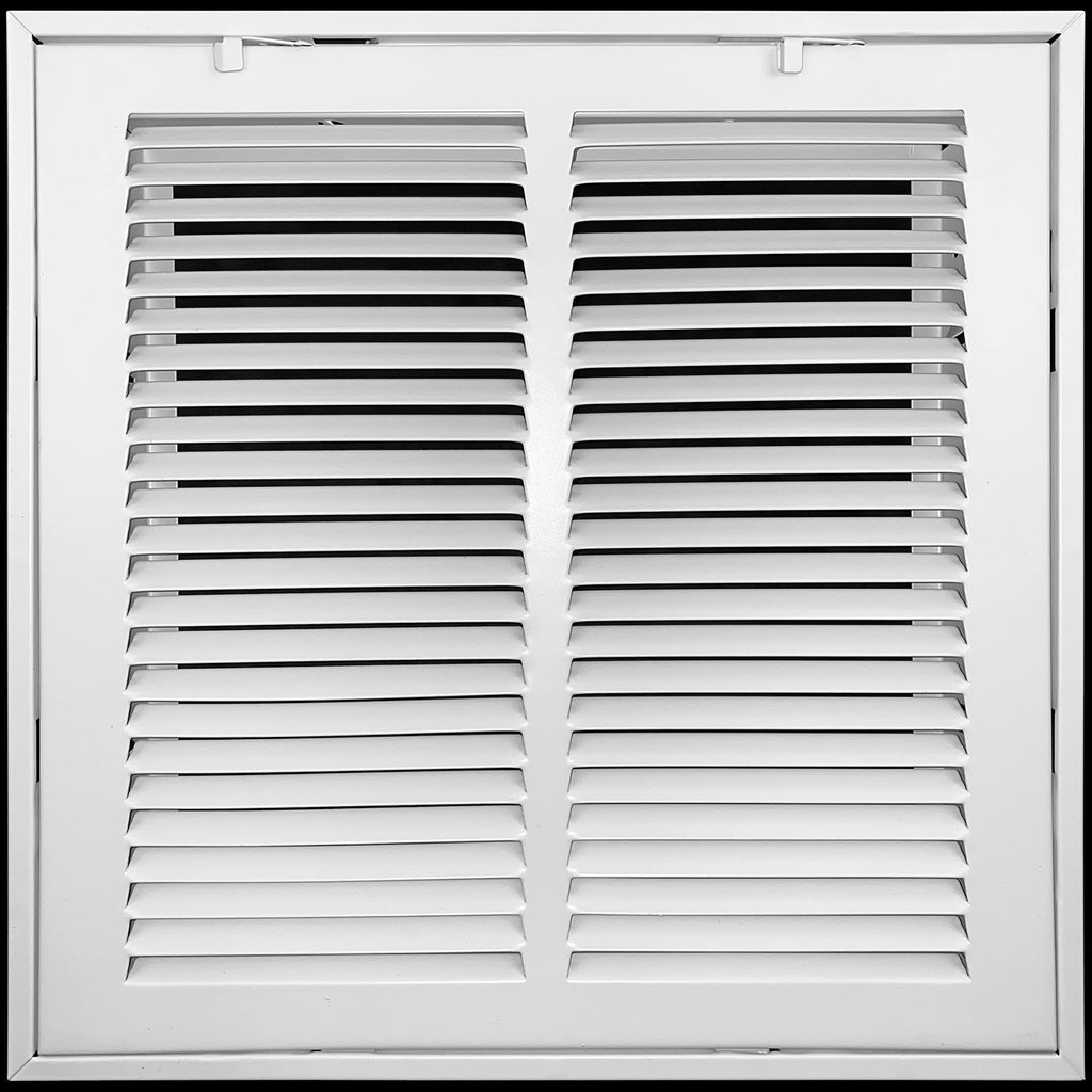airgrilles 14" x 14" duct opening - filter included hd steel return air filter grille for sidewall and ceiling fil-7rafg1-wh-14x14 038775643856 - 1