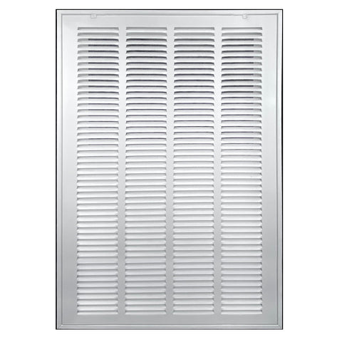 airgrilles 20" x 25" duct opening filter included hd steel return air filter grille for sidewall and ceiling fil-7rafg1-wh-20x25 038775643917 - 1