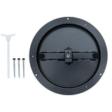 8" [Neck Size] Steel Butterfly Damper for Round Ceiling Air Supply Diffuser - Black | Outer Diameter: 9-1/2"