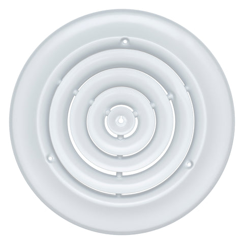 Handua 8" [Neck Size] Steel Round Air Supply Diffuser 8" Steel Damper included for Ceiling - Outer Dimension: 11-15/16"