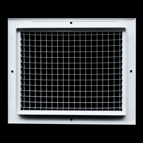8" x 10" [Duct Opening] Aluminum Return Air Grille | Rust Proof Eggcrate Vent Cover Grill for Sidewall and Ceiling, White | Outer Dimensions: 9.75" X 11.75"