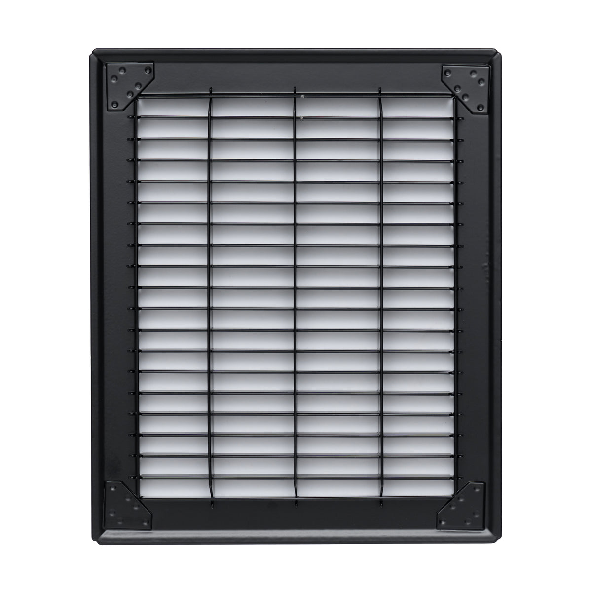 8"x10" Heavy Duty Return Air Floor Grille | Walkable Black | Out. Dim.: 9-3/4"W X 11-3/4"H