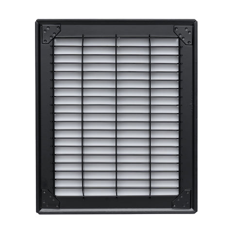 8"x10" Heavy Duty Return Air Floor Grille | Walkable Black | Out. Dim.: 9-3/4"W X 11-3/4"H