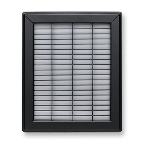 8"x10" Heavy Duty Return Air Floor Grille | Walkable Black | Out. Dim.: 9-3/4"W X 11-3/4"H