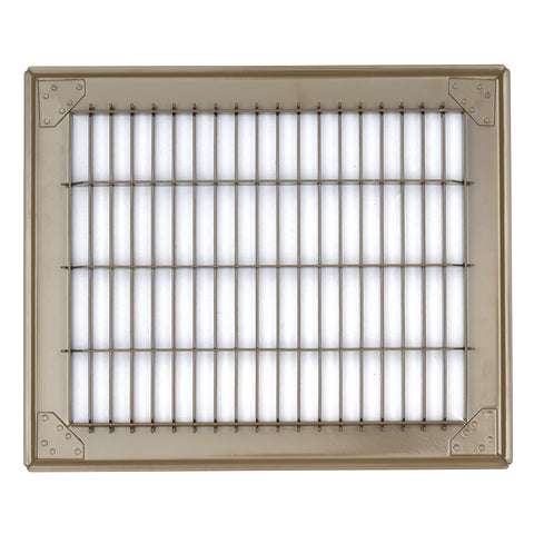 8"x10" Heavy Duty Return Air Floor Grille | Walkable Brown | Out. Dim.: 9-3/4"W X 11-3/4"H