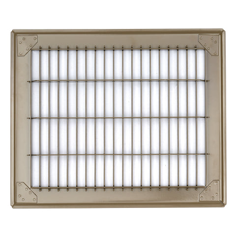 8"W x 10"H [Duct Opening] Return Air Floor Grille | Vent Cover Grill for Floor - Brown| Outer Dimensions: 9.75"W X 11.75"H