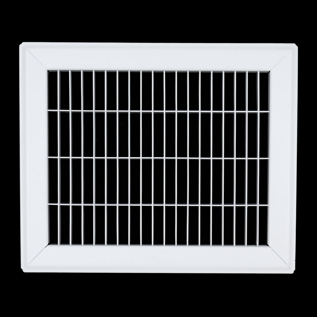8"x10" Heavy Duty Return Air Floor Grille | Walkable White | Out. Dim.: 9-3/4"W X 11-3/4"H