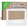 8"W x 10"H [Duct Opening] Return Air Floor Grille | Vent Cover Grill for Floor - White| Outer Dimensions: 9.75"W X 11.75"H