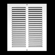 8 x 10-inch White Steel flat stamped return grille, front view