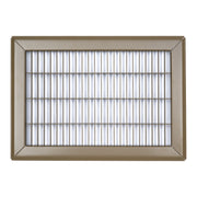 8 x 12-inch Brown Steel heavy duty return floor register, front view