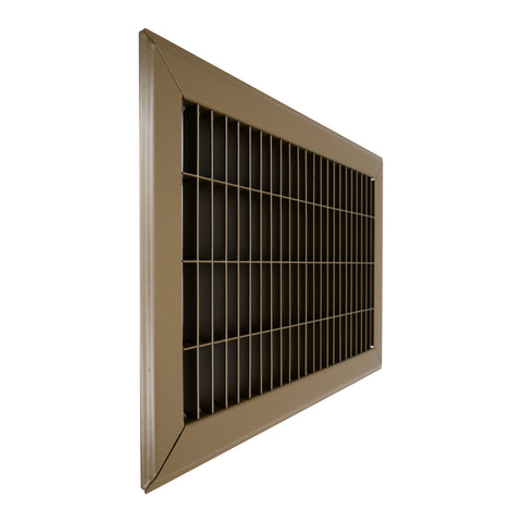 8"x12" Heavy Duty Return Air Floor Grille | Walkable Brown | Out. Dim.: 9-3/4"W X 13-3/4"H