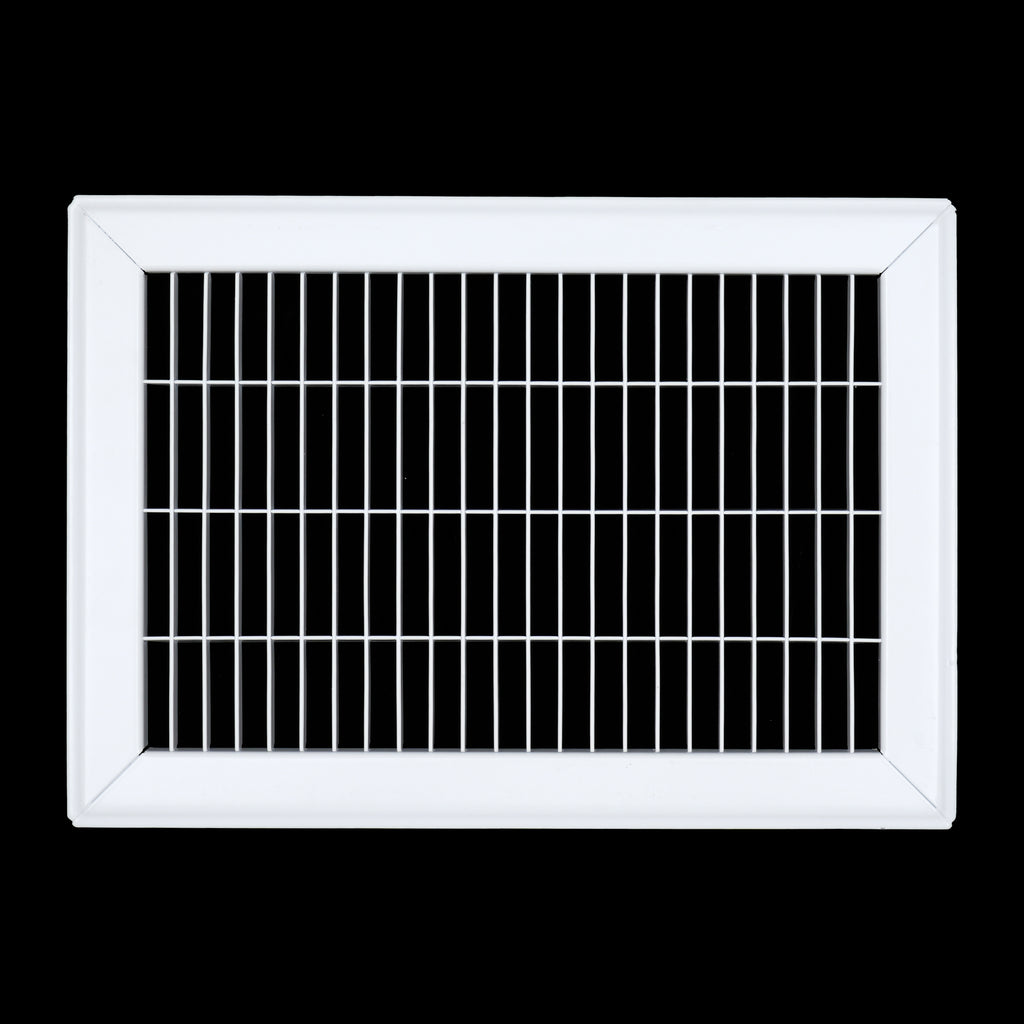 8"x12" Heavy Duty Return Air Floor Grille | Walkable White | Out. Dim.: 9-3/4"W X 13-3/4"H