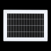 8 x 12-inch White Steel heavy duty return floor register, front view