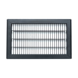 8"x14" Heavy Duty Return Air Floor Grille | Walkable Black | Out. Dim.: 9-3/4"W X 15-3/4"H