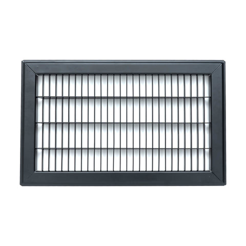 Fits 8x14 and 14x8 Duct Opening | Return Air Floor Grille by Handua | Walkable Vent Cover Grill for Floor | Black | Heavy Duty Fixed Blades | Outer Dimensions: 9.75"W X 17.75"H