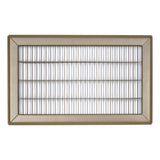 8"x14" Heavy Duty Return Air Floor Grille | Walkable Brown | Out. Dim.: 9-3/4"W X 15-3/4"H