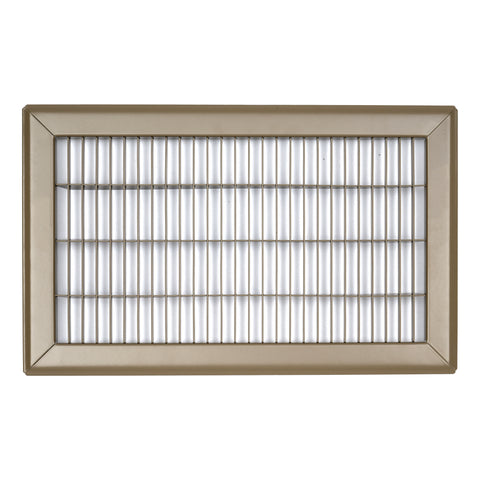 8"W x 14"H [Duct Opening] Return Air Floor Grille | Vent Cover Grill for Floor - Brown | Outer Dimensions: 9.75"W X 15.75"H