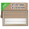 8"W x 14"H [Duct Opening] Return Air Floor Grille | Vent Cover Grill for Floor - Brown | Outer Dimensions: 9.75"W X 15.75"H