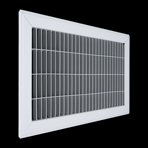 8"x14" Heavy Duty Return Air Floor Grille | Walkable White | Out. Dim.: 9-3/4"W X 15-3/4"H