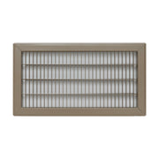 8 x 16-inch Brown Steel heavy duty return floor register, front view