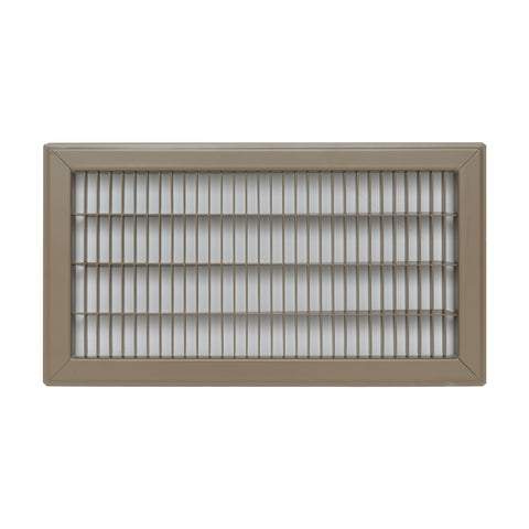 Fits 8x16 and 16x8 Duct Opening | Return Air Floor Grille by Handua | Walkable Vent Cover Grill for Floor | Brown | Heavy Duty Fixed Blades | Outer Dimensions: 9.75"W X 17.75"H