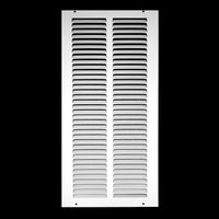 8" X 18" Duct Opening | Steel Return Air Grille for Sidewall and Ceiling | Outer Dimensions: 9.75"W X 19.75"H