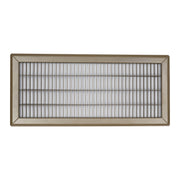 8 x 20-inch Brown Steel heavy duty return floor register, front view