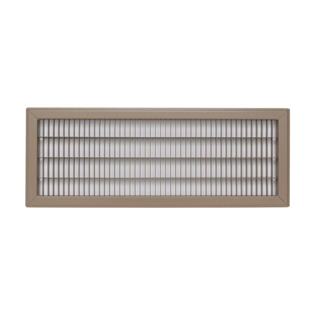 8"x24" Heavy Duty Return Air Floor Grille | Walkable Brown | Out. Dim.: 9-3/4"W X 25-3/4"H